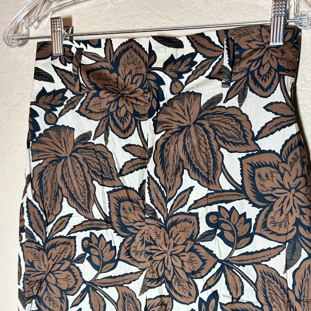 Zara Floral Wide Leg Pants Size S Boho Brown Print SIZE SMALL - Picture 6 of 10